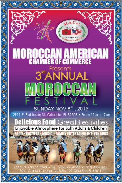 Moroccan Festival Florida - Mediterranean Culture Magazine, Moroccan Chamber of Commerce, 2016 event coming soon...