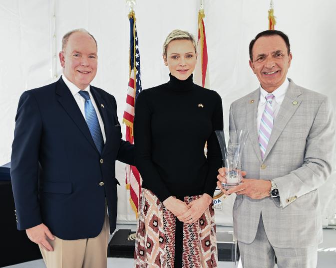 Prince Albert the 2nd, Princess Charlene and Mayor of Fort Lauderdale, FL in The United States of America 